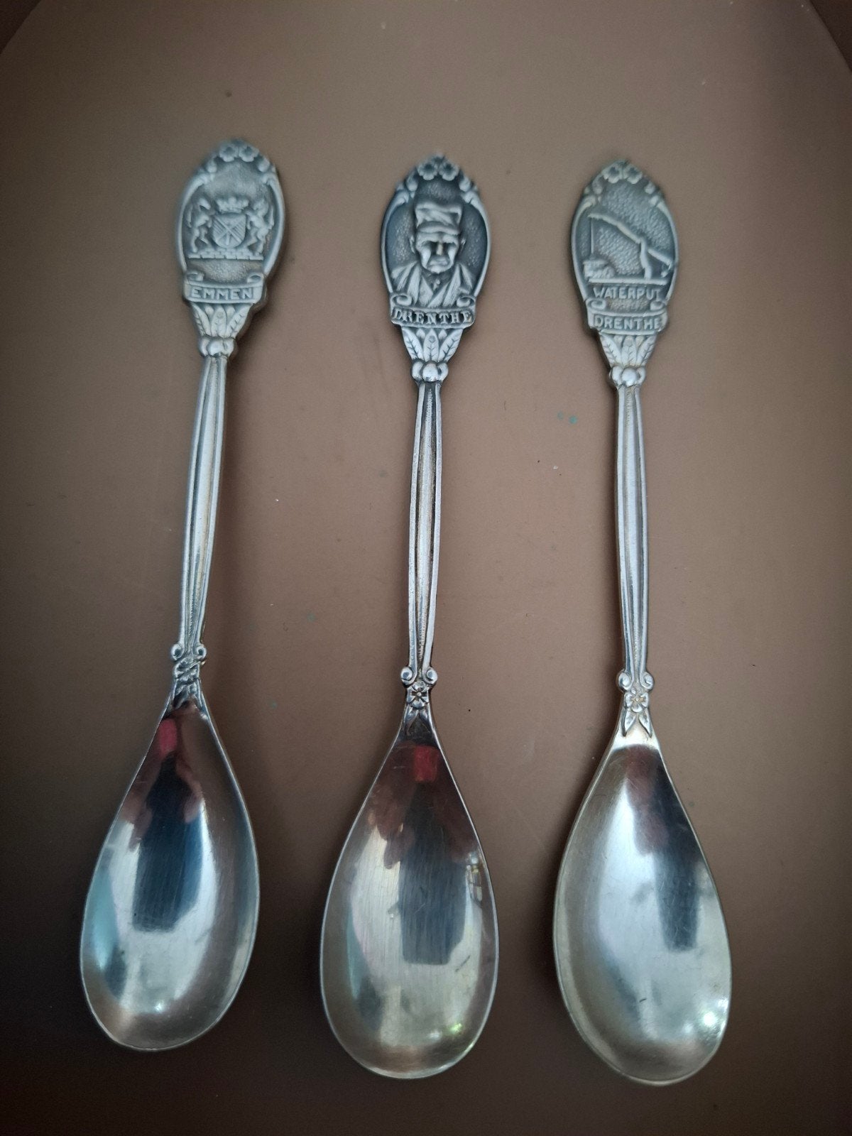 3 oude theelepeltjes Drenthe, Ophalen of Verzenden