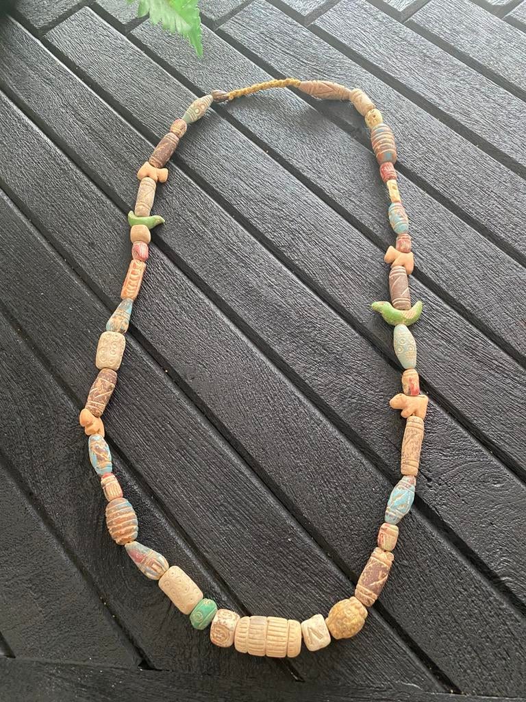 Antieke ketting terracotta ? Kralen, Ophalen of Verzenden
