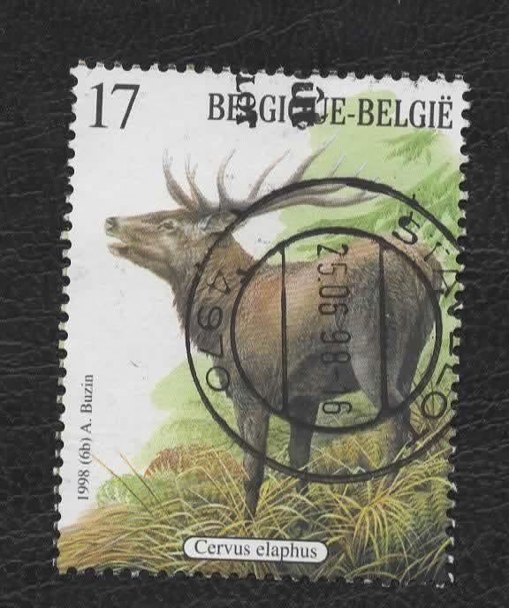 Fauna - Dieren - (Edel-) Hert - Belgie - jr.'98 - gebr, Ophalen of Verzenden, Gestempeld, Dier of Natuur