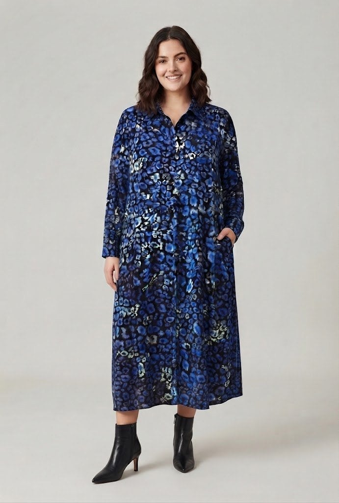 Ulla Popken 58/60  viscose, Kleding | Dames, Blauw, Jurk, Ulla Popken, Ophalen of Verzenden