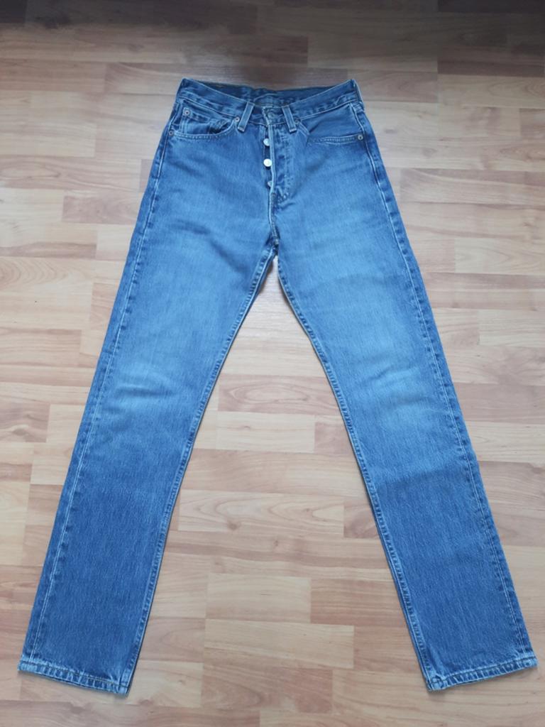 Levi's 501 Made in U.S.A 1998 W26 L32, Ophalen of Verzenden, Gedragen, Blauw, Overige jeansmaten