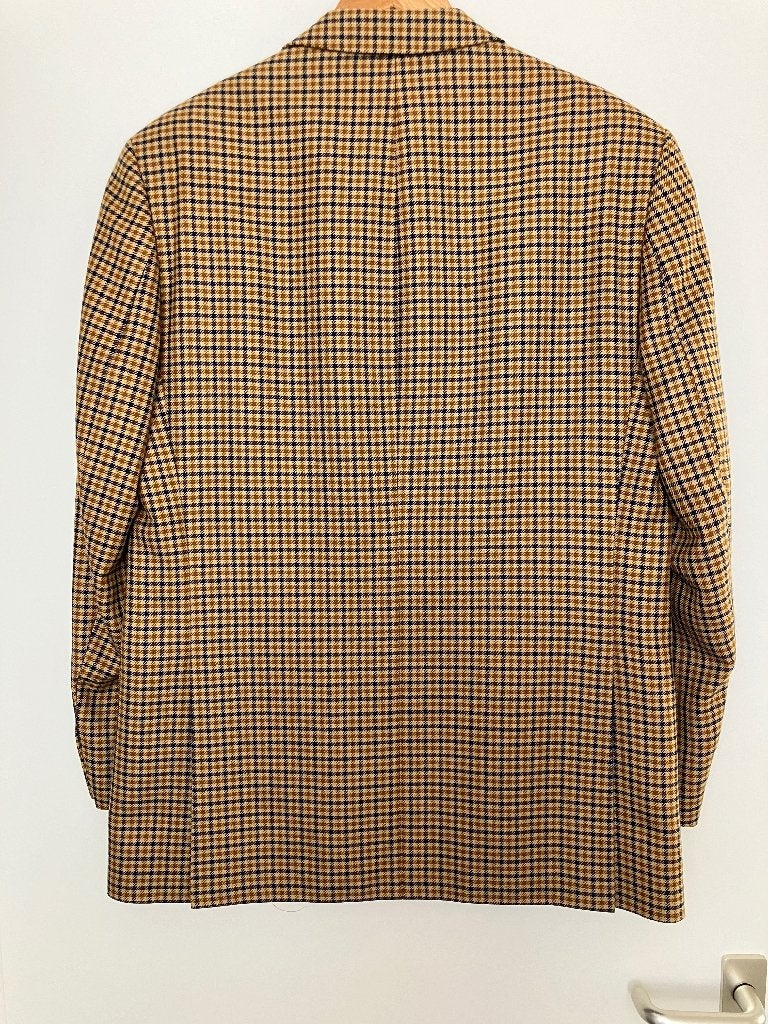 Bruin – Blauw geblokt Colbert maat 52 , Maat 52/54 (L), Meerkleurig, Ophalen of Verzenden, Zo goed als nieuw