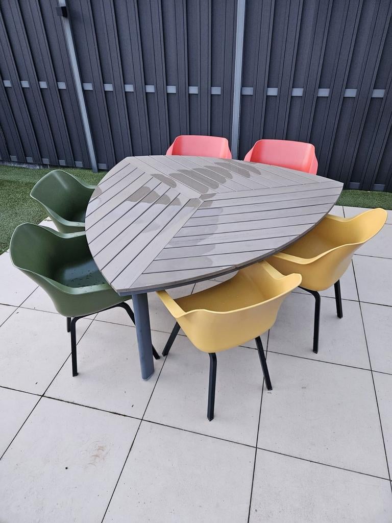 Hartman stoelen met tafel van Cranenbroek, Tuin en Terras, Ophalen, Gebruikt, Kunststof