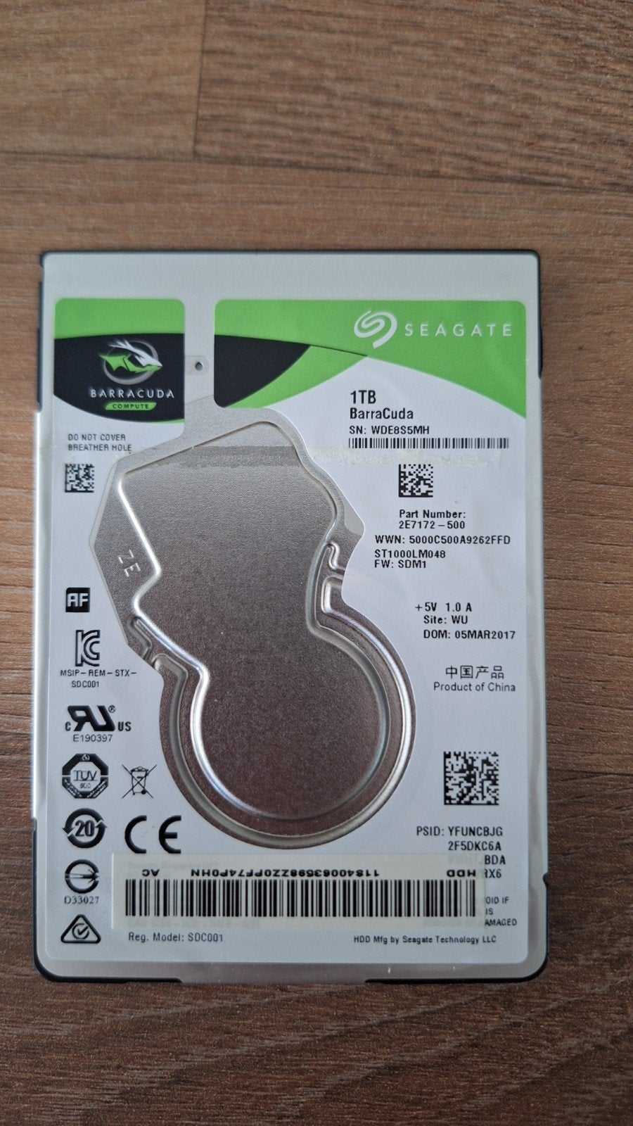 Seagate Barracuda 1TB HDD, Computers en Software, Harde schijven, Gebruikt, Server, Intern, HDD, SATA, Ophalen of Verzenden