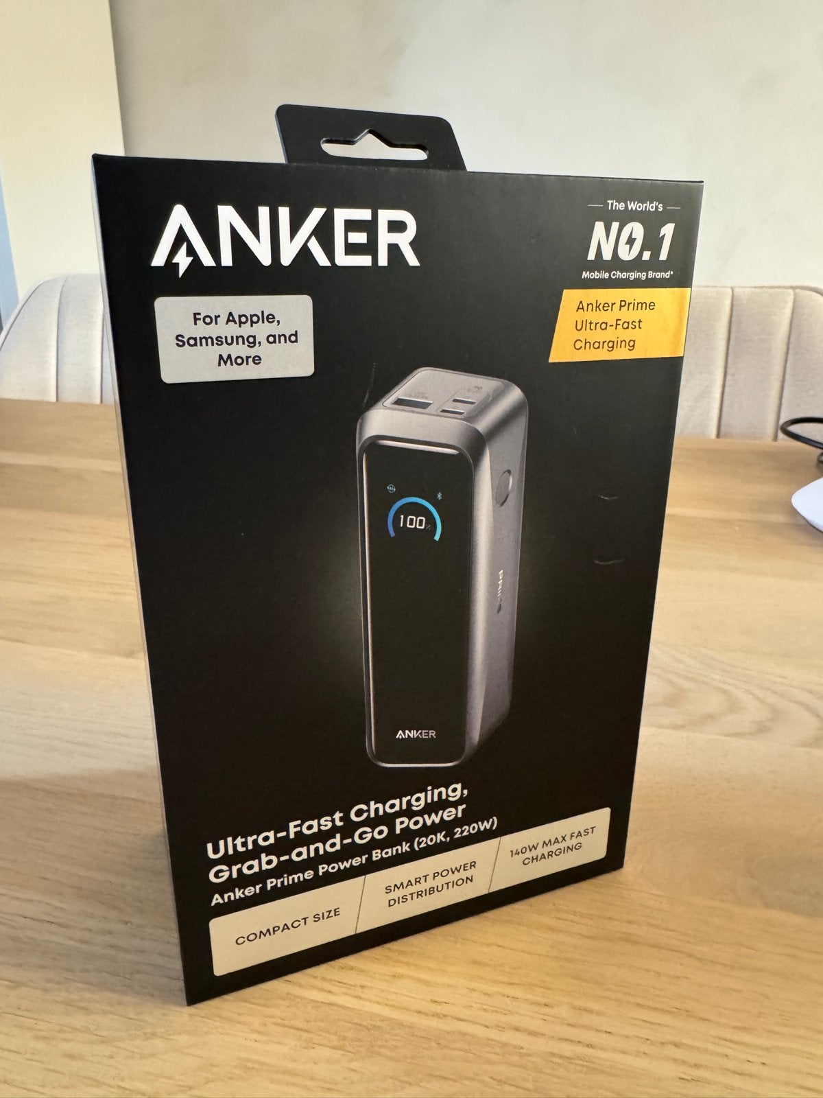 Anker Prime Power Bank 20K (20.000 mAh, 220W) - Nieuw, Ophalen of Verzenden, Nieuw
