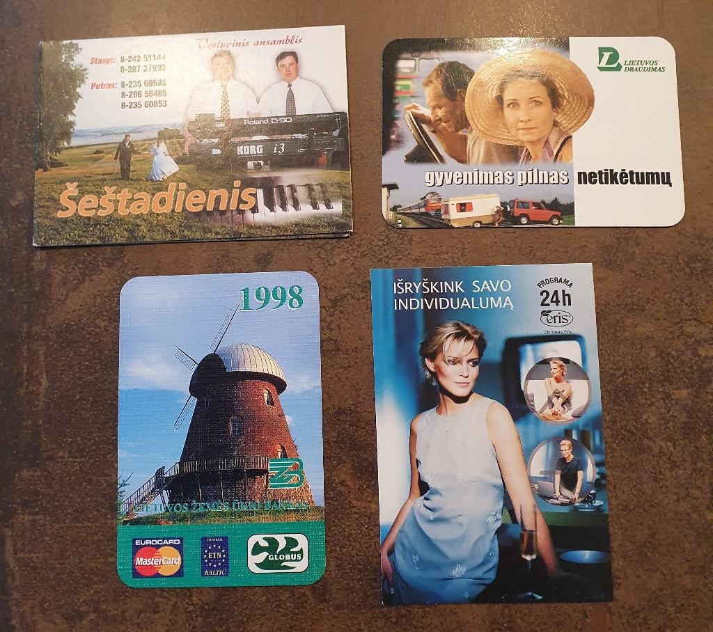 kalenderkaartjes Litouwen - Lithuania, Ophalen of Verzenden, Weekkalender, Zo goed als nieuw