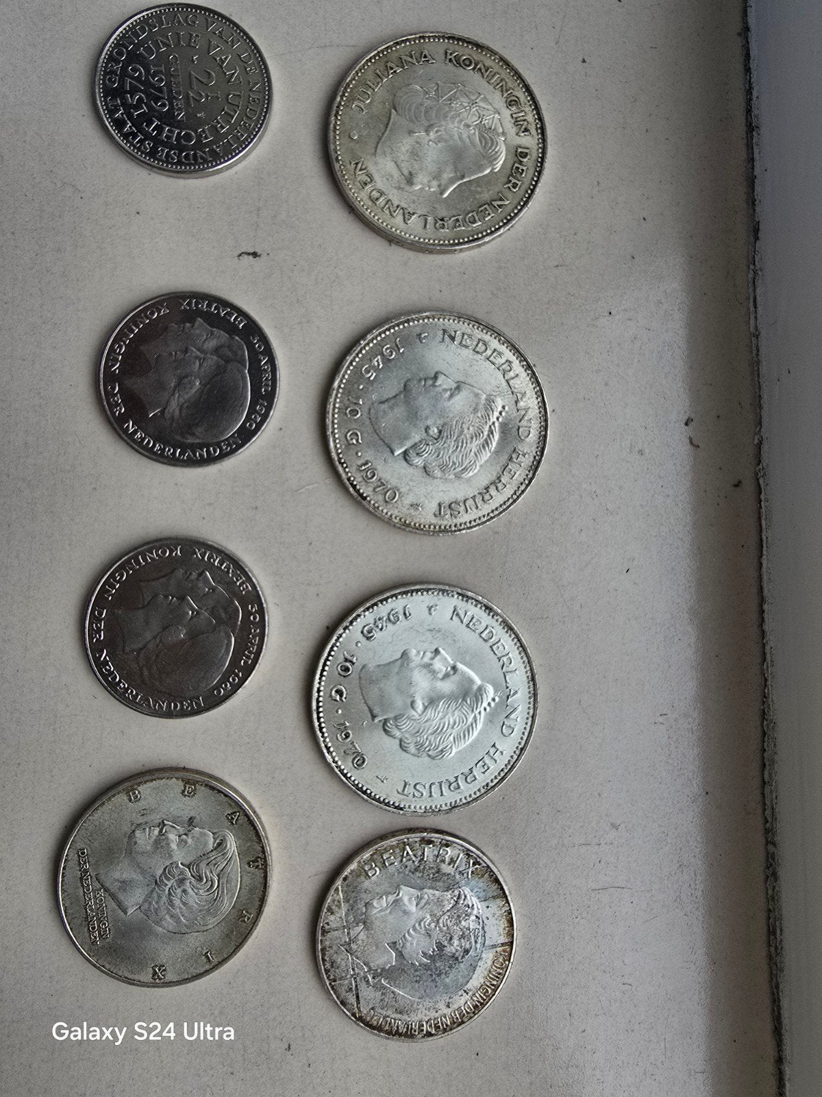 Diverse Nederlandse munten - Juliana en Beatrix, Koningin Juliana, Setje, Zilver, Overige waardes