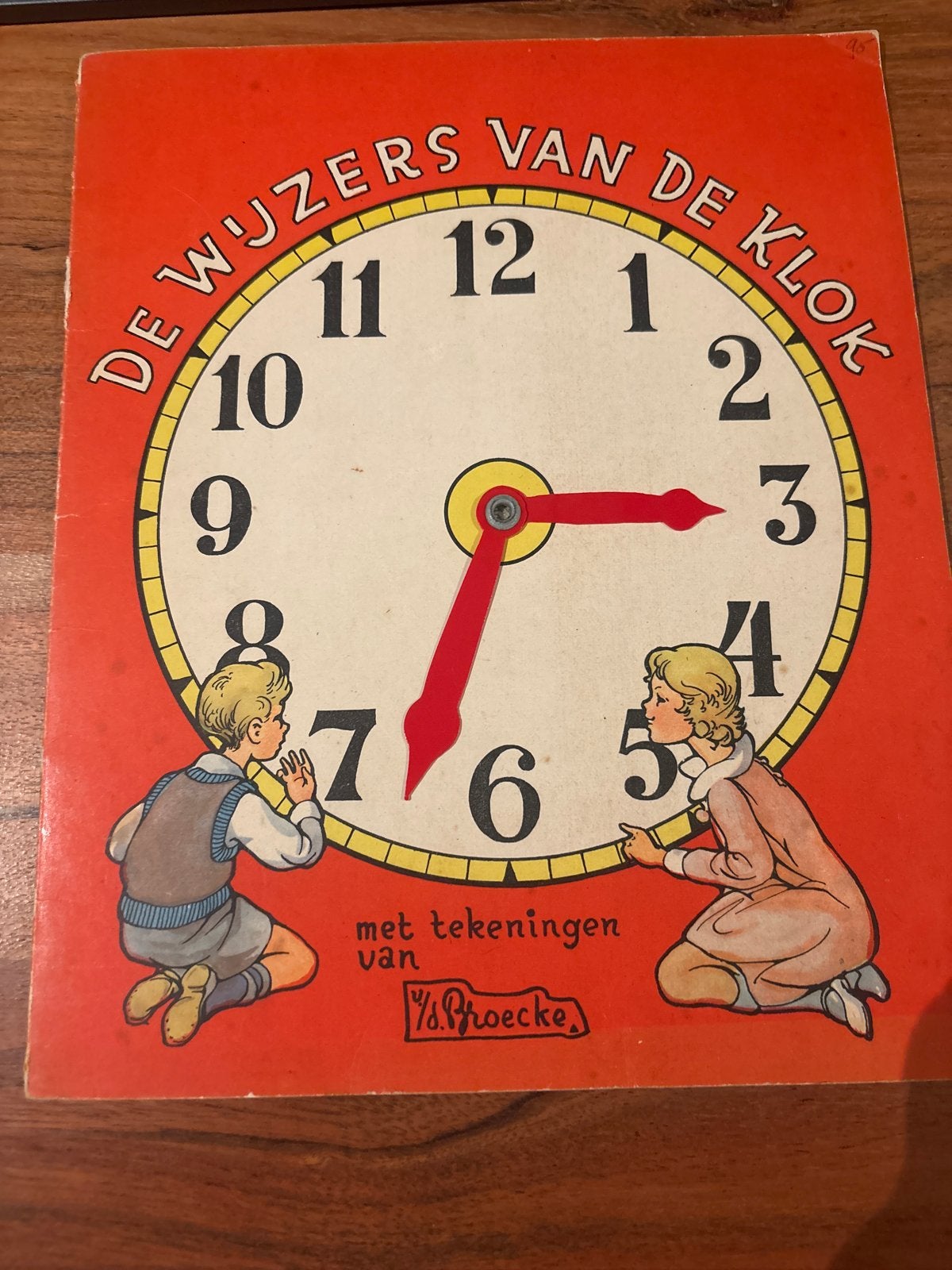 Vintage kartonnen leerboekje 'De wijzers van de klok’, Ophalen of Verzenden, Gelezen, Non-fictie