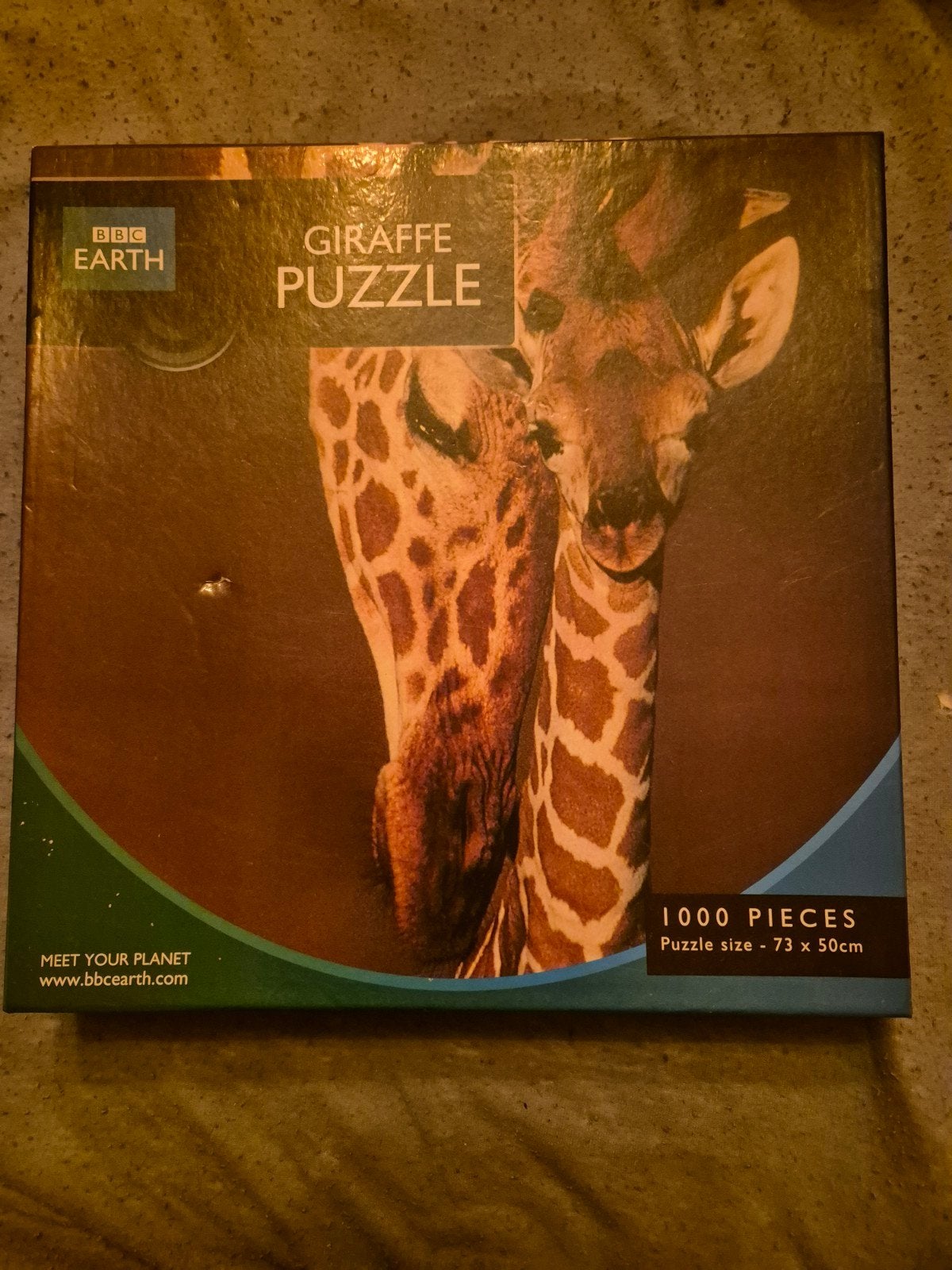 BBC Earth Giraffe Puzzel - 1000 stukjes, Hobby en Vrije tijd, Denksport en Puzzels, Gebruikt, Legpuzzel, 500 t/m 1500 stukjes