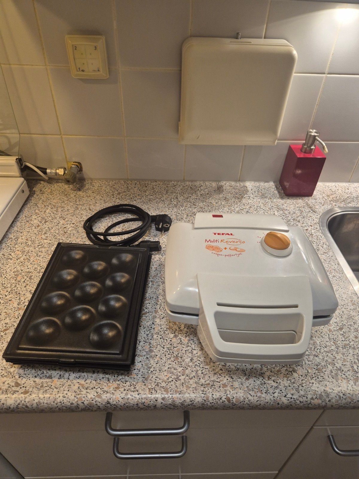 Tefal Multi Reverse wafel- en poffertjesijzer, Witgoed en Apparatuur, Ophalen, Uitneembare platen, Gebruikt
