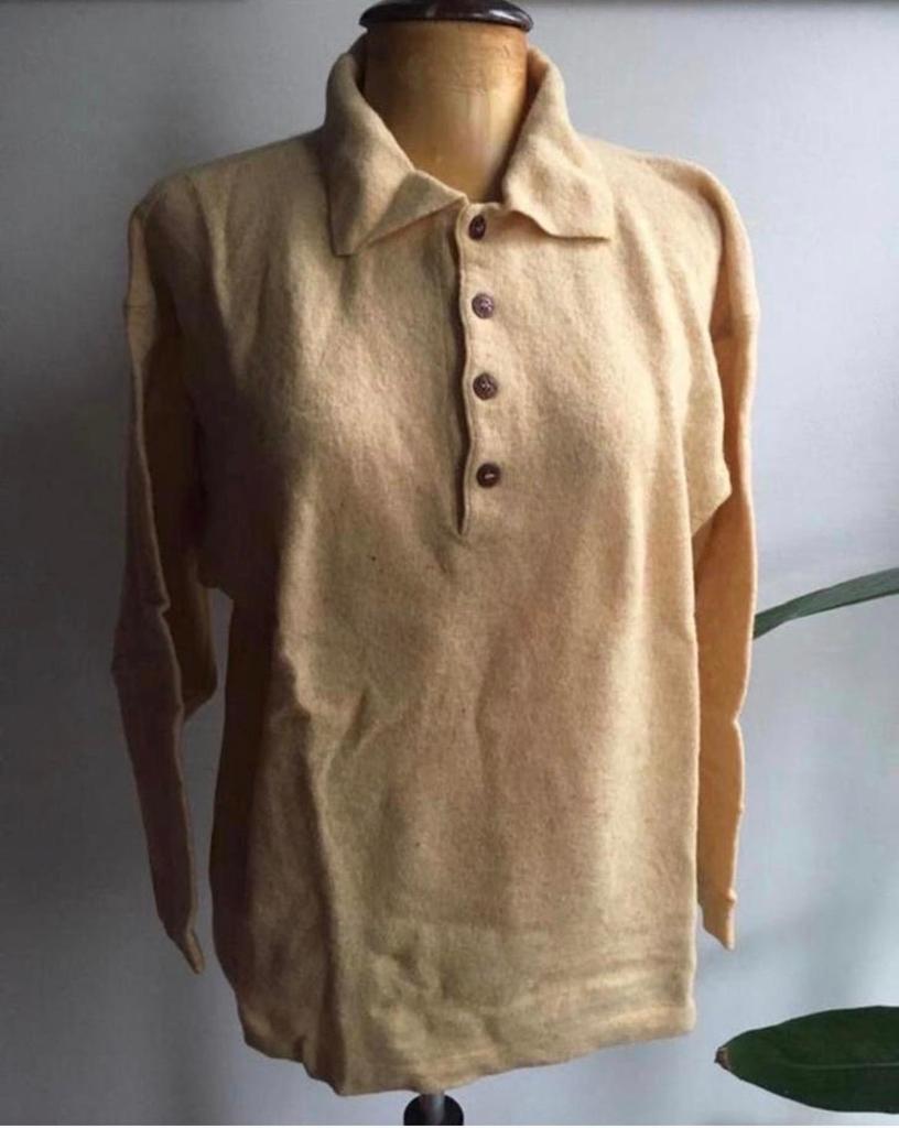 Comfortabele en warme wollen trui voor heer Maat S, Ophalen of Verzenden, Zo goed als nieuw, Maat 46 (S) of kleiner, Beige