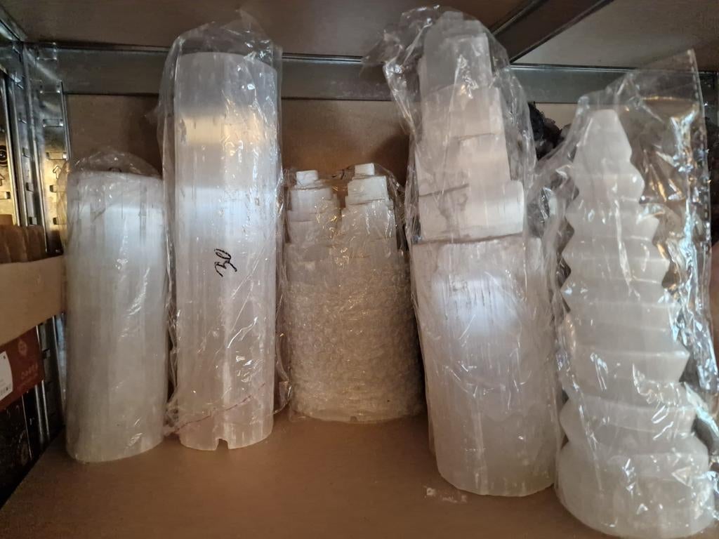 5 grote seleniet lampen nieuw, Ophalen of Verzenden, Nieuw, Minder dan 50 cm