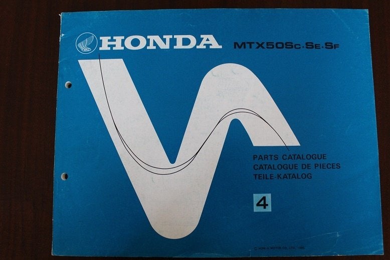 Honda MTX50 1985 moped parts catalogue teile katalog MTX 50, Ophalen of Verzenden, Gebruikt