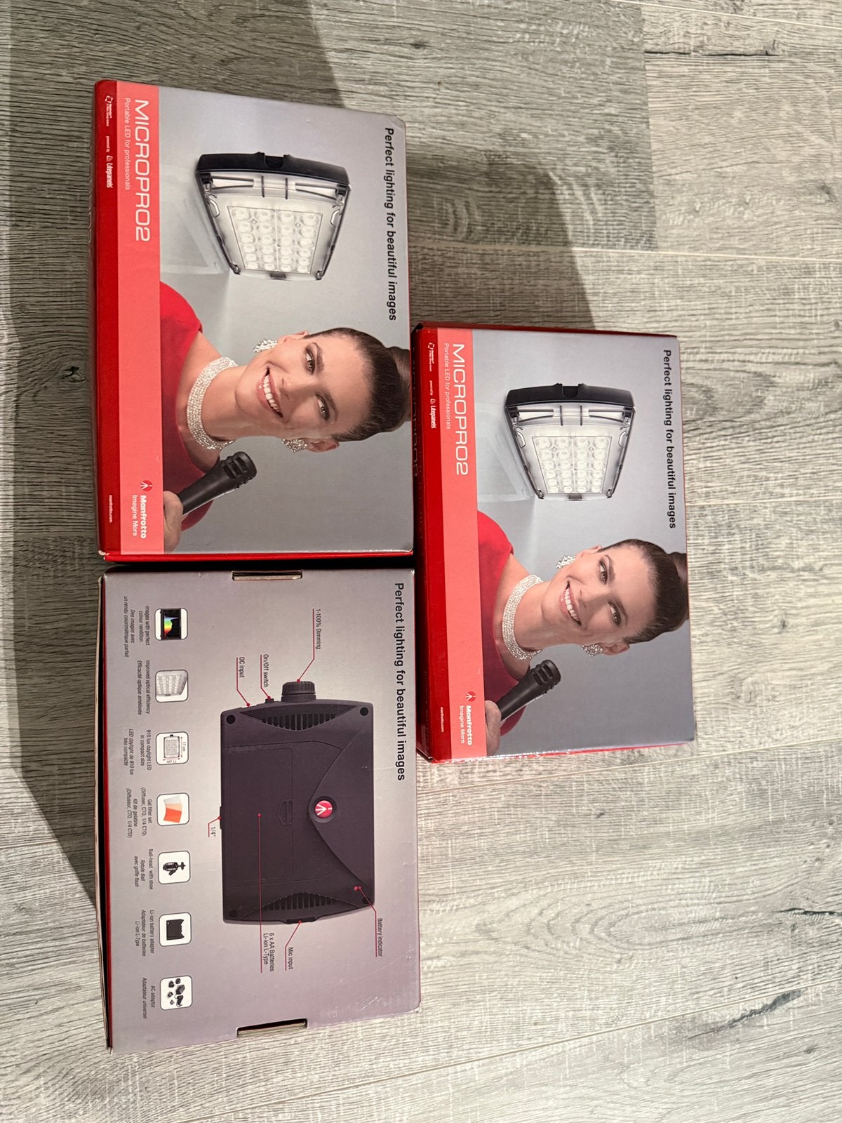 Manfrotto MicroLed2 LED-Panelen video foto studio, Ophalen of Verzenden, Zo goed als nieuw, Overige Merken, Geen optische zoom