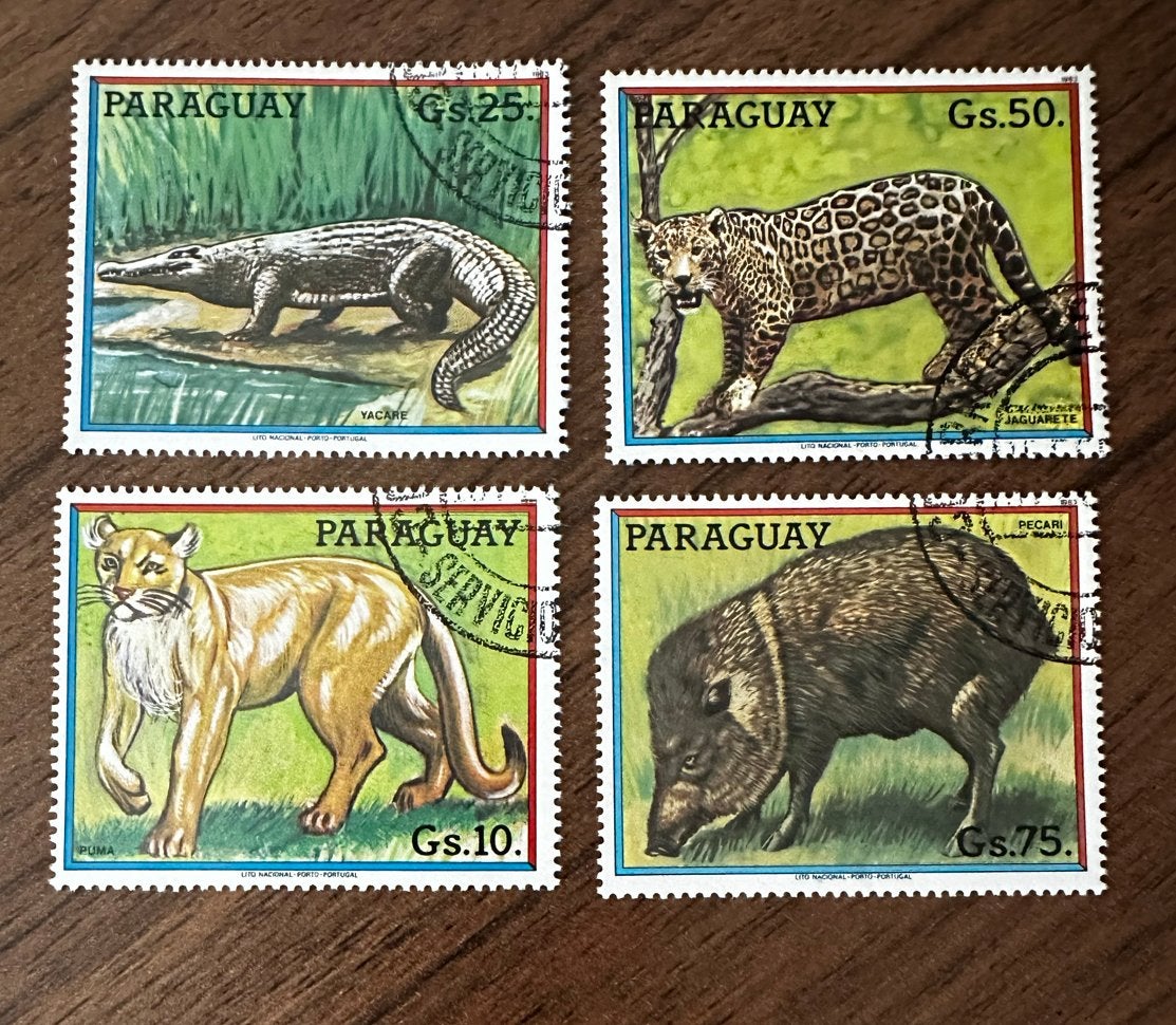 Paraguay 1984 Dieren Postzegels - Gestempeld, Ophalen of Verzenden, Gestempeld