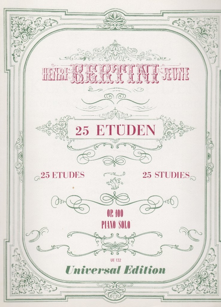H.BERTINI - KLAVIER-ETUDEN / PIANO STUDIES, Gebruikt, Ophalen of Verzenden, Artiest of Componist, Piano
