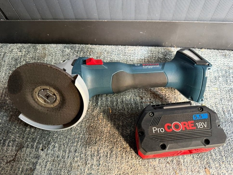BOSCH Professionaal GWS 18 -8 V accu slijper, Ophalen of Verzenden, Zo goed als nieuw, Minder dan 700 watt, Haakse handslijpmachine