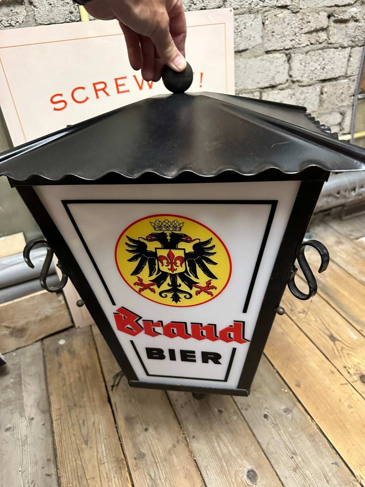 Vintage Brand Bier Reclame Lamp - Uniek Verzamelobject, Antiek en Kunst, Antiek | Lampen, Ophalen