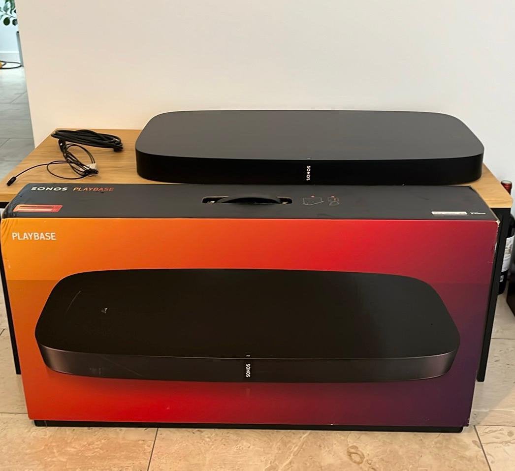 Sonos Playbase Zwart | Getest | Inclusief Garantie, Ophalen of Verzenden, Zo goed als nieuw, Minder dan 60 watt, Sonos