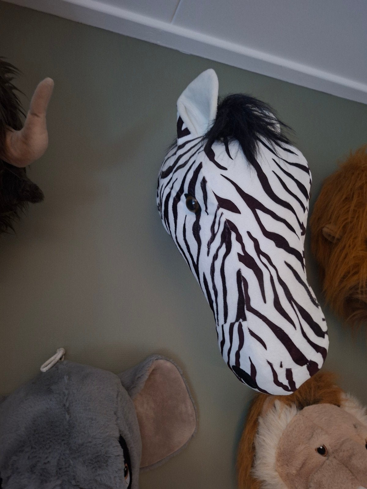wild&soft zeebra dierenkop wanddecoratie muurdecoratie, Ophalen of Verzenden, Zo goed als nieuw, Wanddecoratie