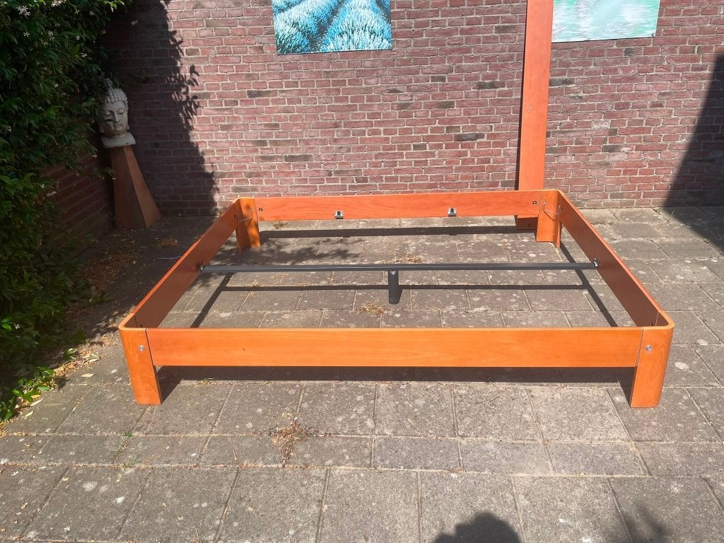 Auping Auronde bed ombouw 160x200x34 cm kersen, Ophalen, Gebruikt, Bruin, Tweepersoons