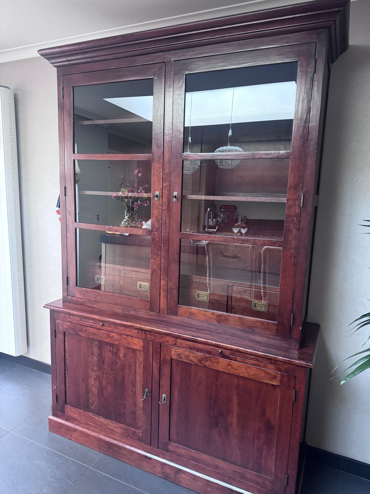 Mooie kersenhouten buffetkast - 224x144x48 cm, Ophalen, Gebruikt, 100 tot 150 cm, 200 cm of meer