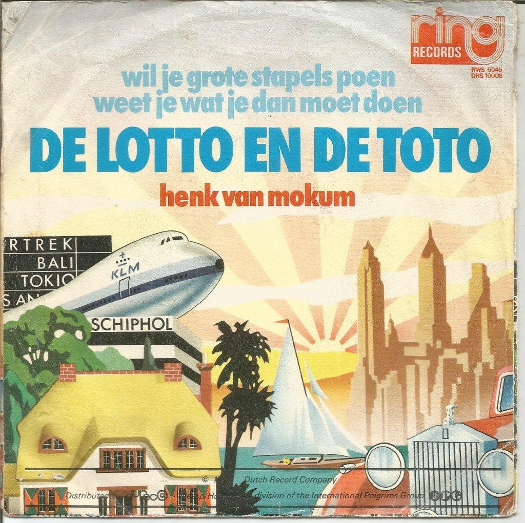 Henk van Mokum ‎– De Lotto En De Toto (1977), Gebruikt, Fotohoes, 7 inch, Ophalen of Verzenden