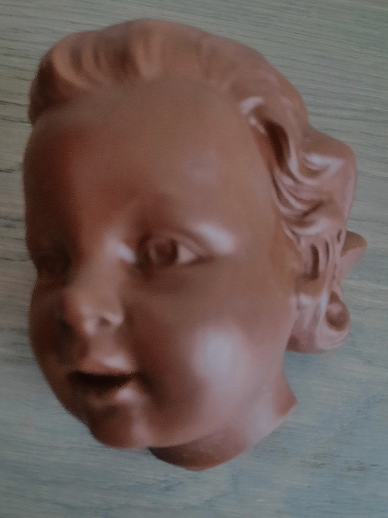 goebel terracotta hoofdje 1957, Antiek en Kunst, Minder dan 20 cm, Ophalen of Verzenden, Gemerkt, Steen of Keramiek