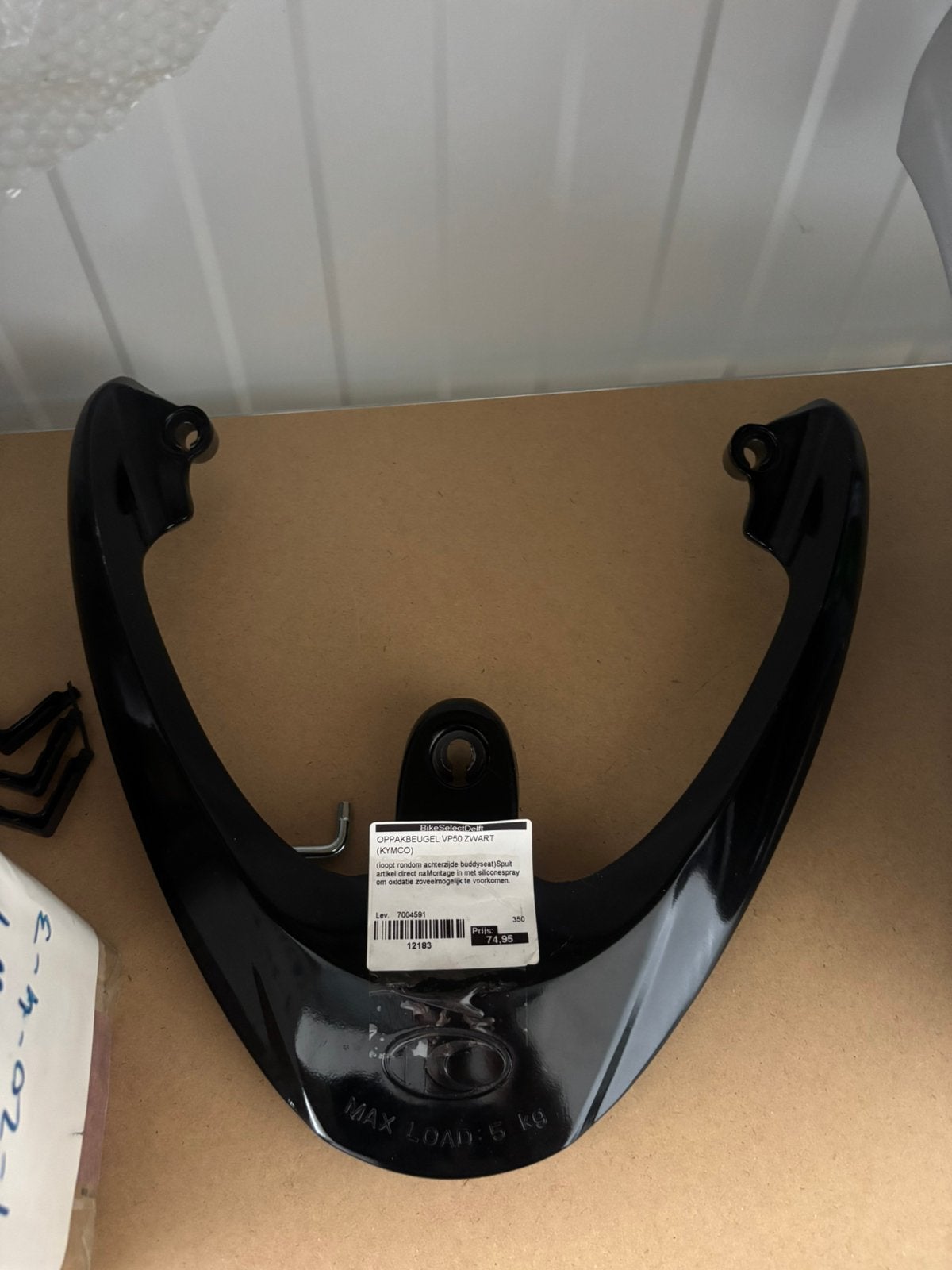 Originele Kymco VP50 Oppakbeugel Bagagedrager Zwart, Verzenden, ., Nieuw, .