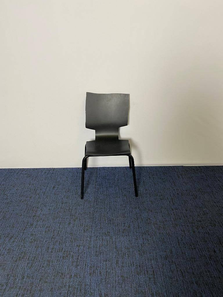 2 x Vergaderstoel Gispen, design, zwart, Van der Sluis, Ophalen, Gebruikt, Twee, Zwart