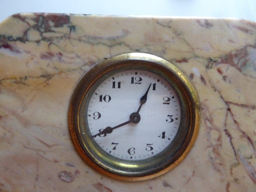 Art deco marmeren klokje, Ophalen of Verzenden