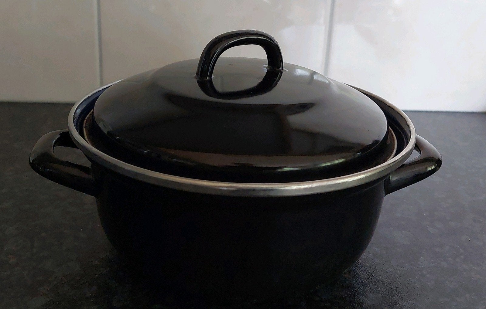 Zwarte braadpan - 20cm diameter, Ophalen of Verzenden, Gebruikt, Gietijzer