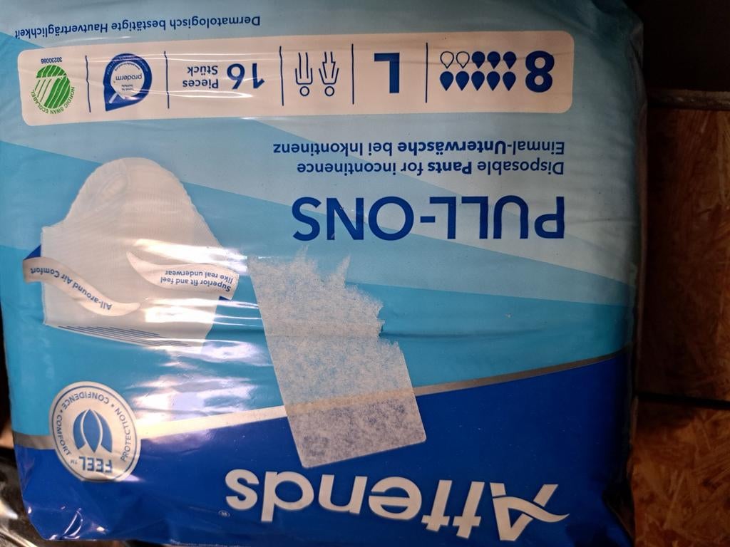 Incontinentie broekjes ..pants maat L, Ophalen