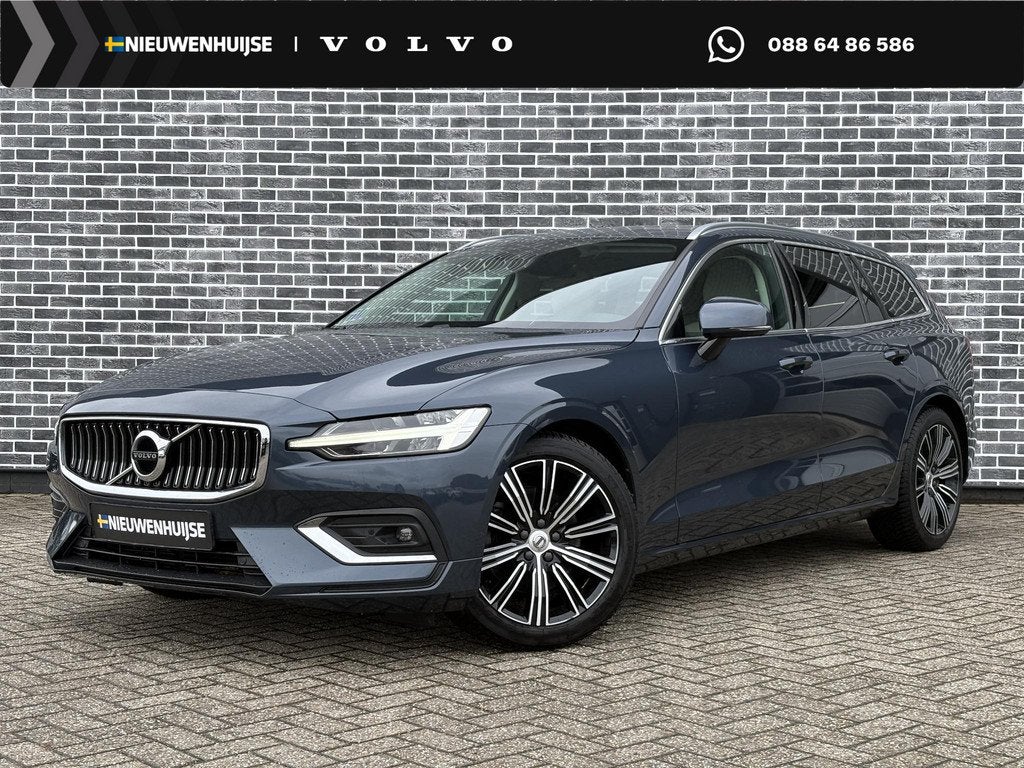 Volvo V60 2.0 B3 Inscription | Harman Kardon Audio | Lederen, 12 maanden, Euro 6, 4 cilinders, Blauw
