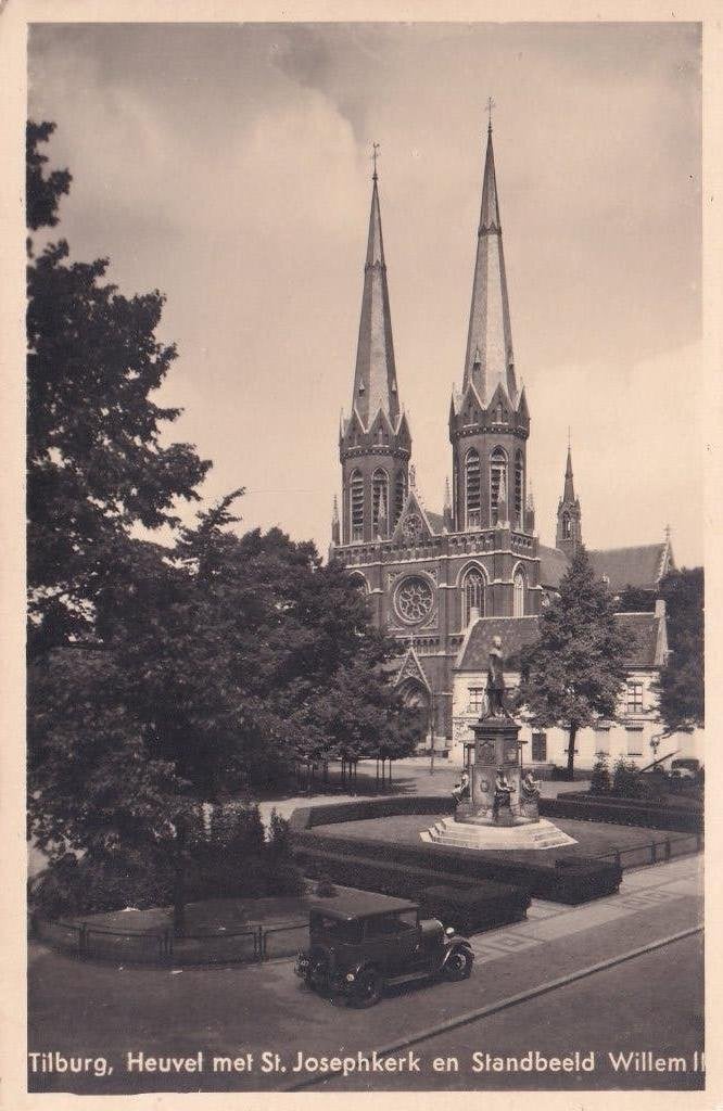 Tilburg Heuvel met St. Josephkerk, Ophalen of Verzenden, Ongelopen, Noord-Brabant