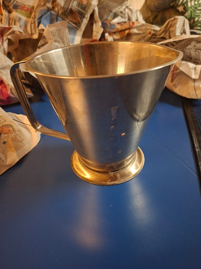 Maatbeker, Ophalen of Verzenden, Gebruikt, Metaal, Grijs