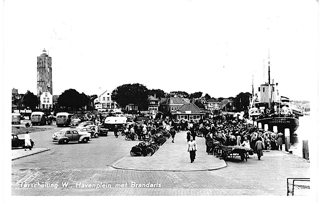 804624	Terschelling	Haven	Gelopen met zegel  1955