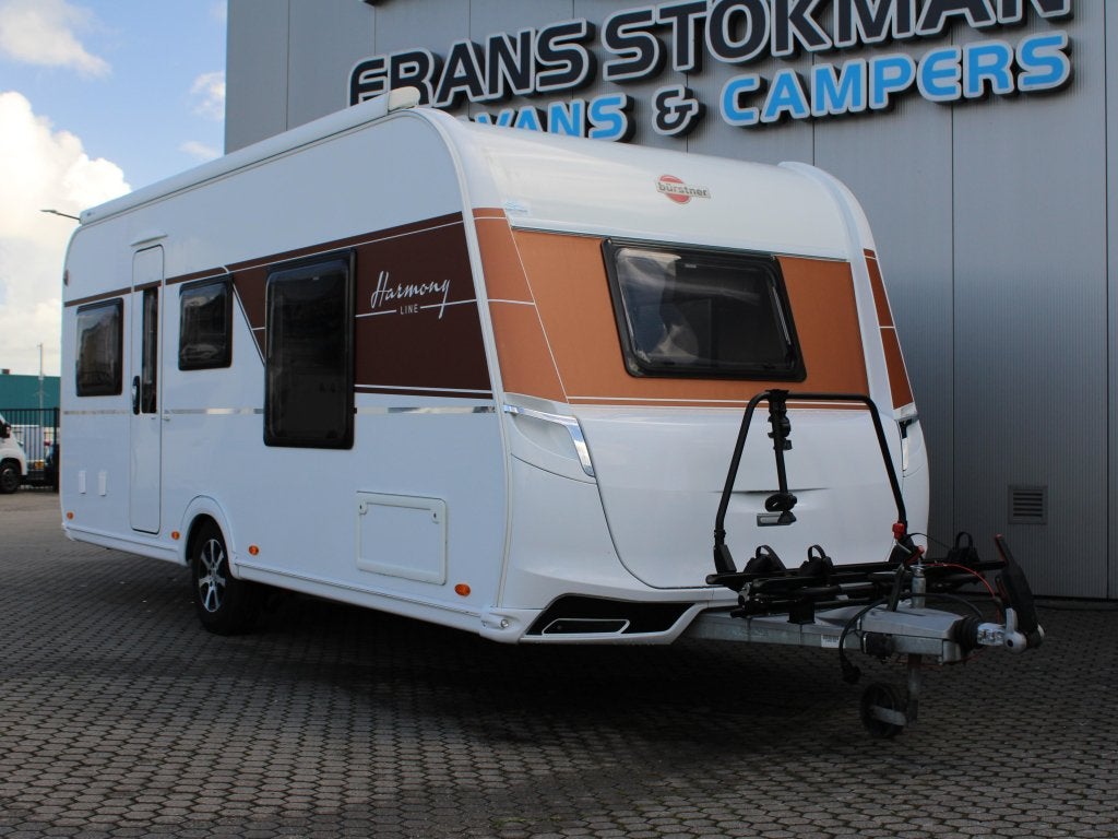 Bürstner Averso Harmony Line 485 TS Queens bed, Caravans en Kamperen, Rondzit, Bedrijf, Fietsenrek, Bürstner