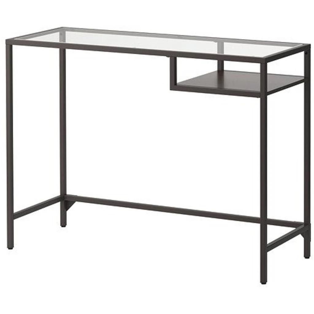 ikea vittsjö bureautje / sidetable / laptoptafel, Ophalen, Gebruikt, 100 tot 150 cm, Glas