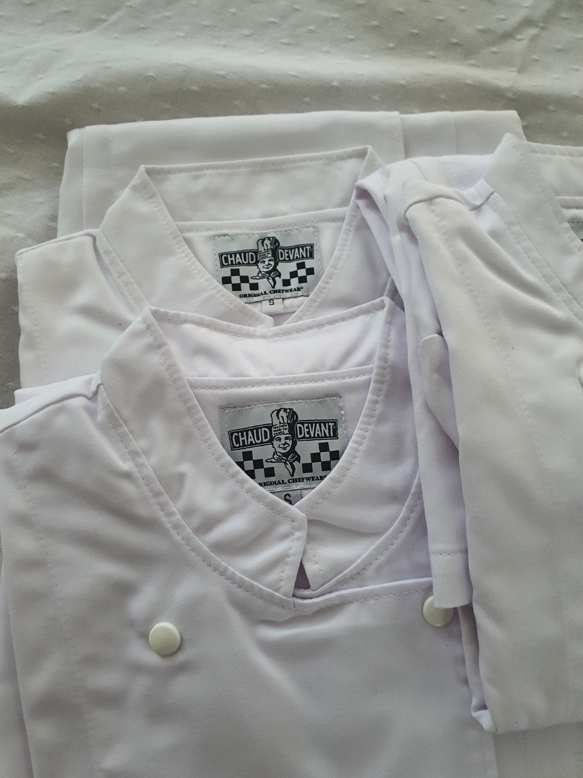 Te Koop Nieuwe Koksjassen, Ophalen of Verzenden, Nieuw, Katoen, Wit