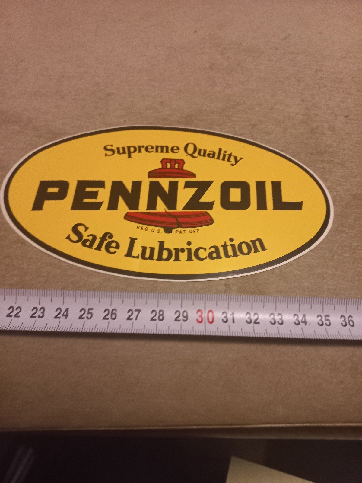 Vintage Pennzoil Supreme Quality Safe Lubrication sticker, Ophalen of Verzenden, Gebruikt