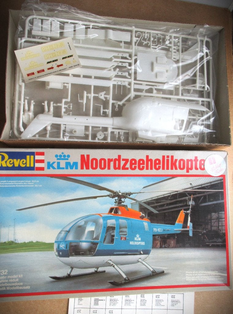 KLM Noordzee Helikopter BO 105~Nieuw~Modelbouw~Revell, Nieuw, Ophalen of Verzenden, Groter dan 1:72, Revell
