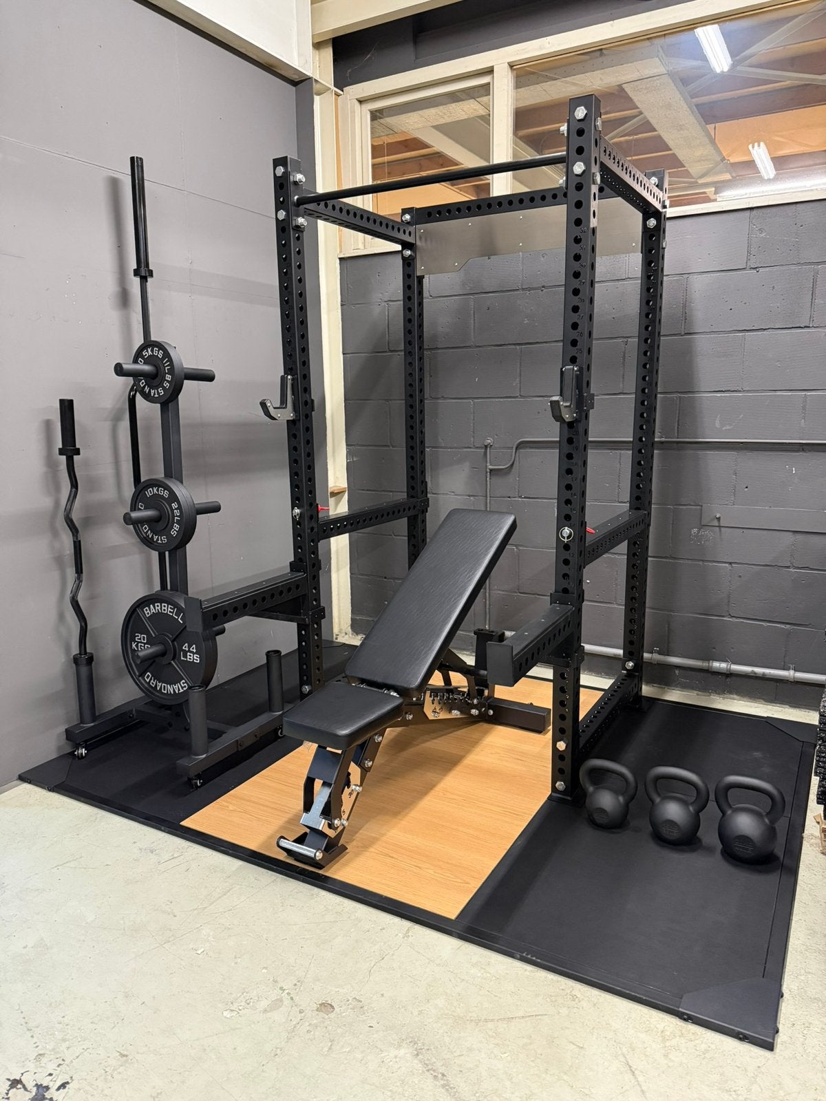 Nieuw Powerrack met safety bars, J hooks, pull up bar, Overige typen, Nieuw, Ophalen of Verzenden, .