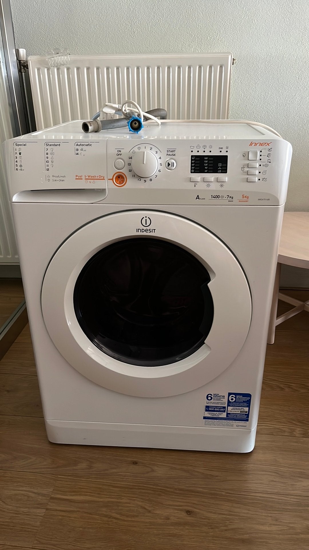 Wasmachine indesit, Witgoed en Apparatuur, Wasmachines, Ophalen, Zo goed als nieuw, 1200 tot 1600 toeren, 85 tot 90 cm
