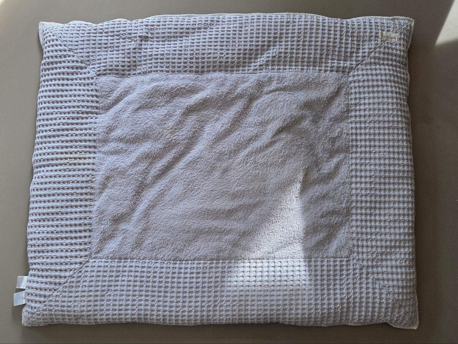Koeka boxkleed wafelstof grijs (donker/licht), Ophalen of Verzenden, Gebruikt