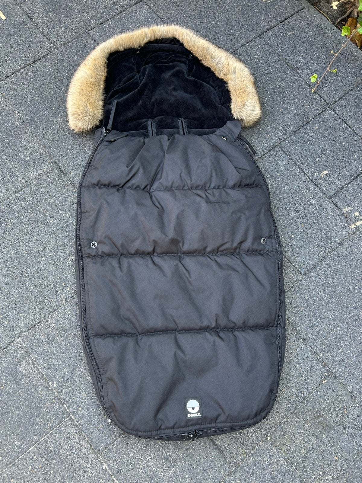 Dooky Voetenzak Zwart met Bontrand, Ophalen, Overige merken, Zo goed als nieuw, Gevoerd