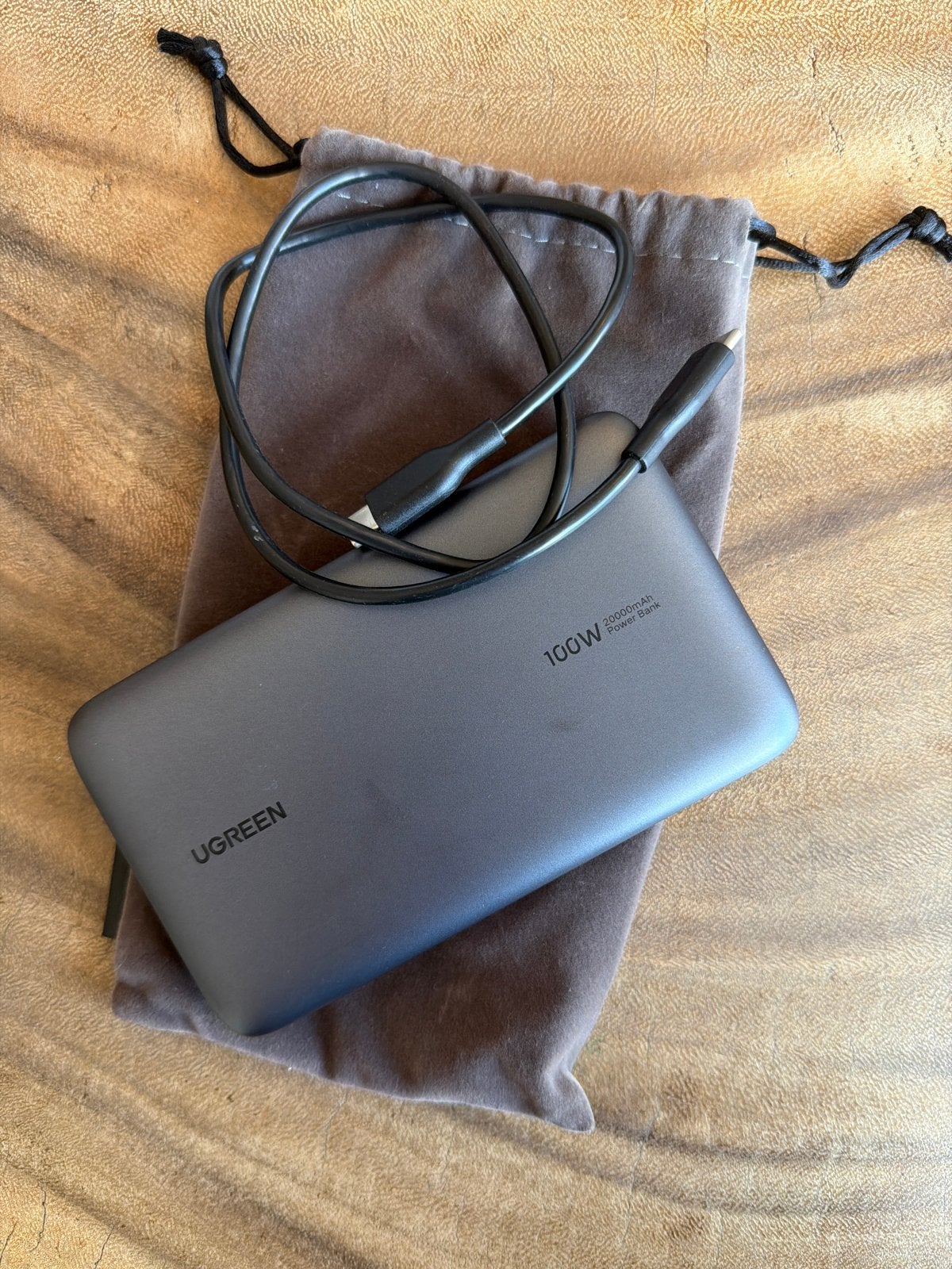 UGREEN Powerbank 100W 20000mAh met USB-C kabel, Ophalen of Verzenden, Zo goed als nieuw