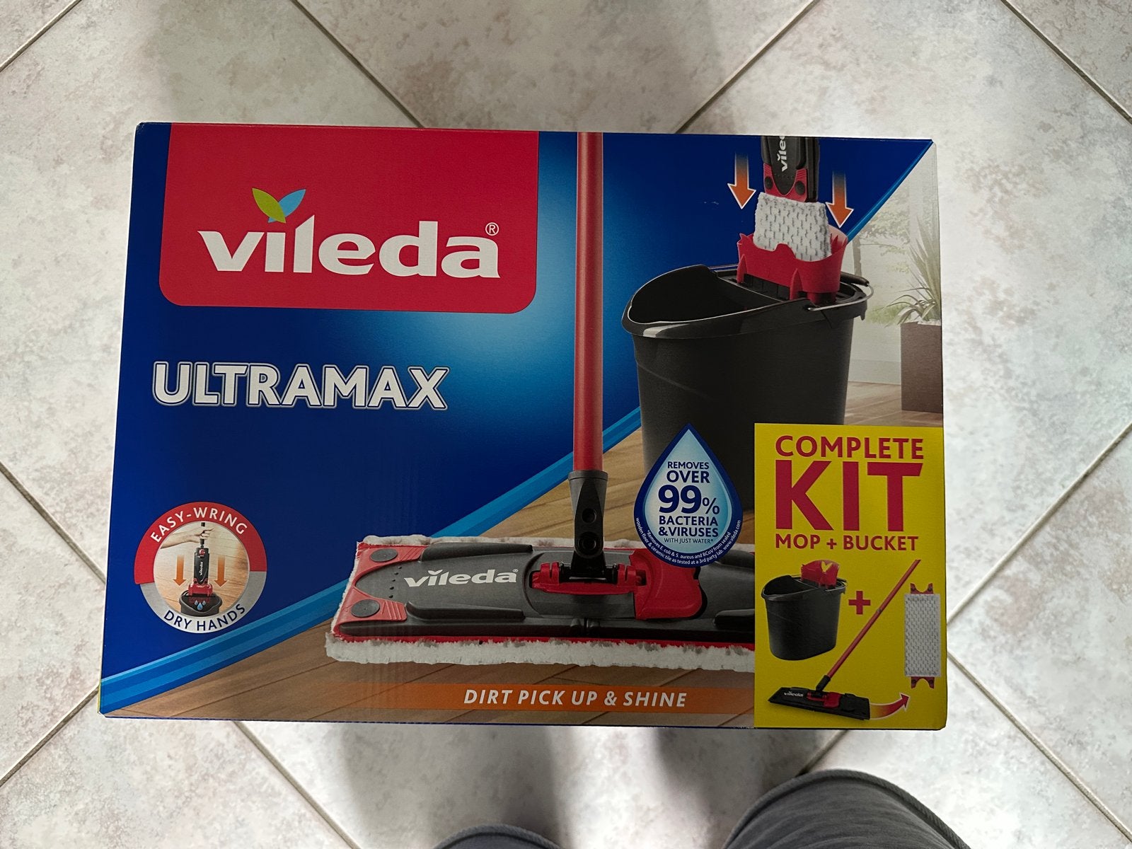 Nieuw! Vileda Ultramax Complete Kit Mop & Emmer - Nieuw, Ophalen, Mop of Dweil