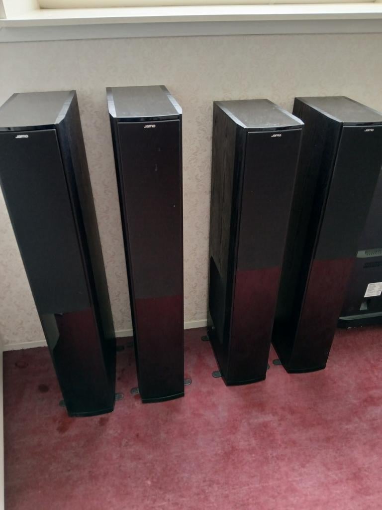 Jamo Surroundset met Subwoofer - Zwart, Audio, Tv en Foto, Ophalen, Gebruikt, Complete surroundset, 120 watt of meer