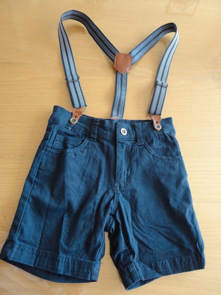 donkerblauwe broek met bretels, Kinderen en Baby's, Broek, Zeeman, Nieuw, Ophalen of Verzenden